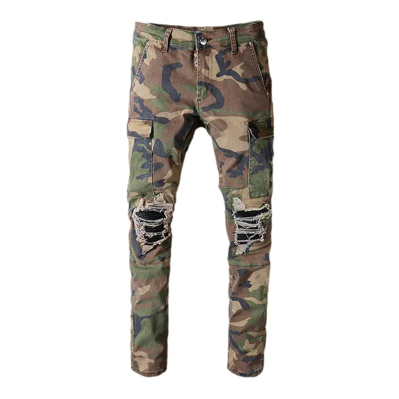 Men's High Street Fashion Ripped Jeans