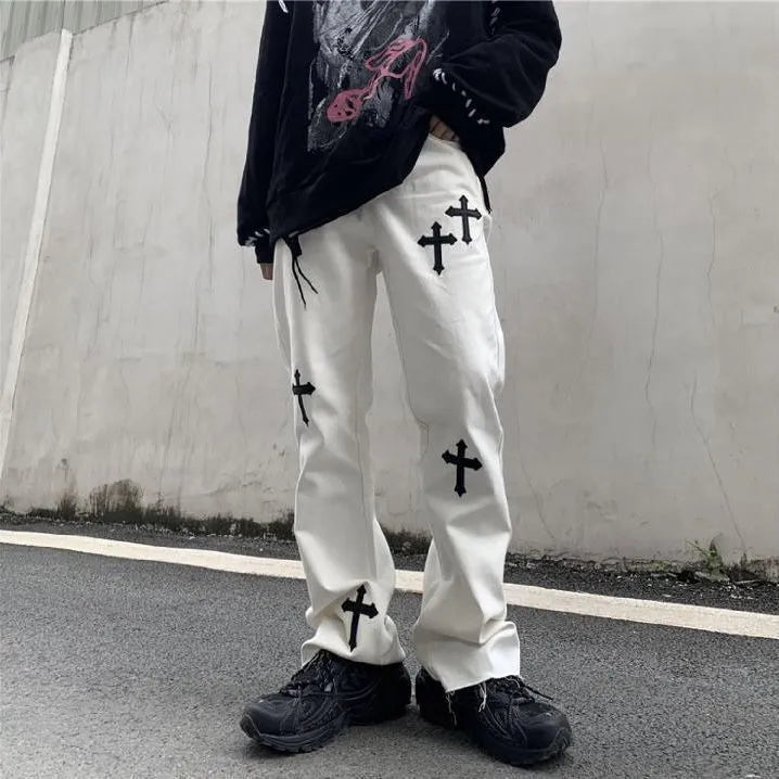 High Street Casual Loose Straight-Leg Jeans