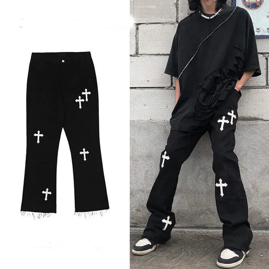 High Street Casual Loose Straight-Leg Jeans