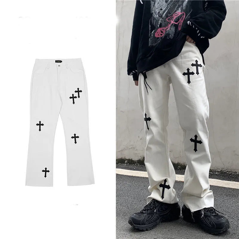 High Street Casual Loose Straight-Leg Jeans
