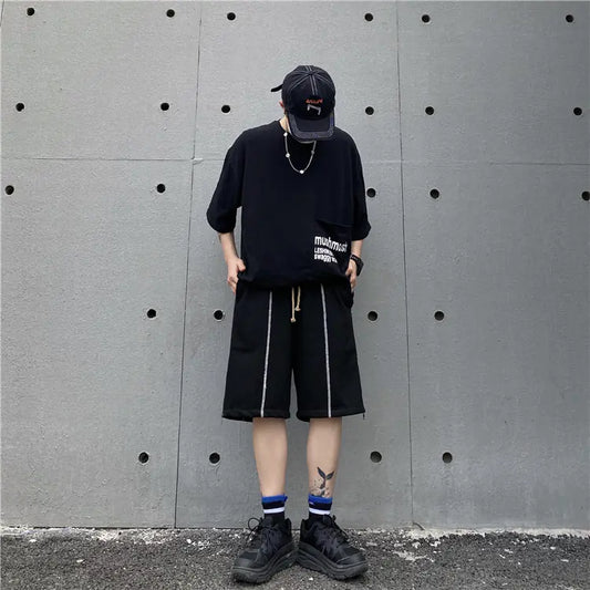 Harajuku High Street Straight Wide-Leg Pants
