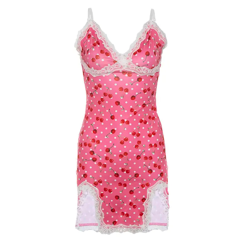 Butterfly Print Dress with Dark Street Design